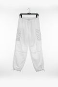 White Parachute Cargo Pants