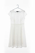 White Sleeveless Midi Dress - Medium
