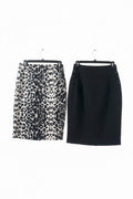 Mossimo Leopard Print & Black Pencil Skirt Set - Size 2