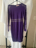 Philosophy Dresses Purple Studded Bodycon Dress