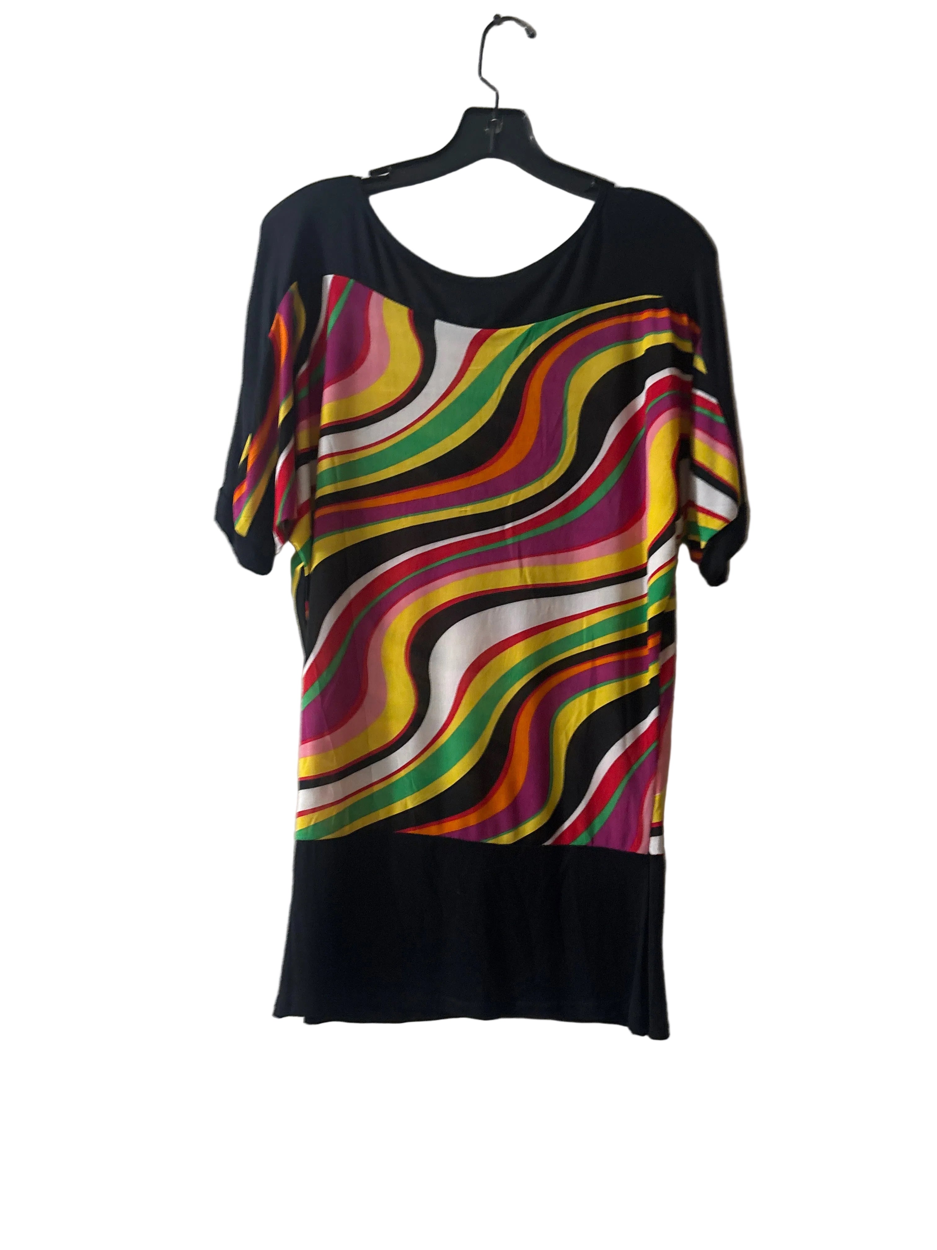 Multicolor Wave Print Mini Dress