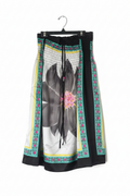 Green/Black Floral Skirt