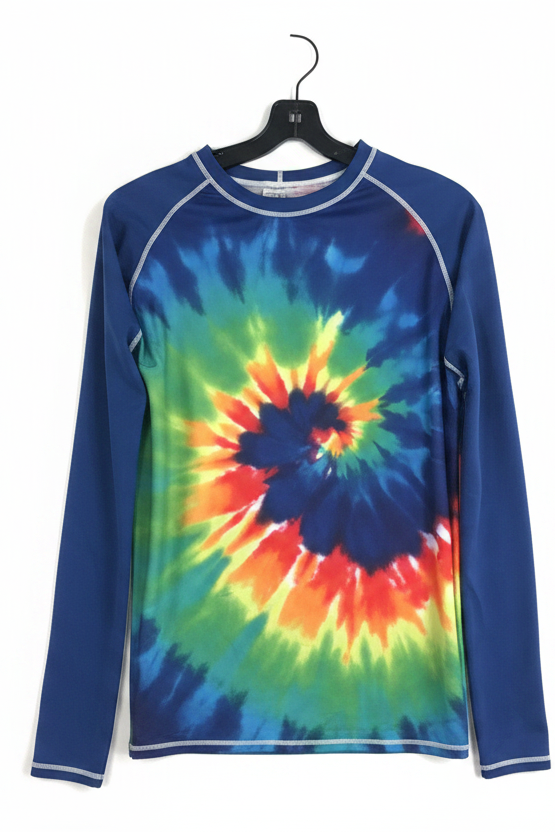 Tie-Dye Rainbow Rash Guard - UPF 50+